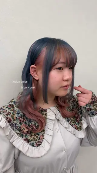 セミロング カラー なぎさ 🎀 / 透明感カラー/心斎橋のヘアスタイル