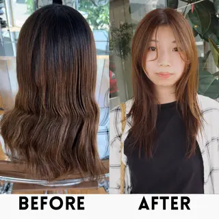 セミロング カラー KOHNO/レイヤー と垢抜けヘアのヘアスタイル