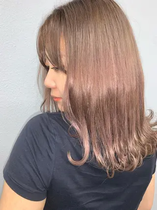 セミロング fuuka/ ハイトーン/海外ヘアのヘアスタイル