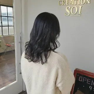 カラー ミディアム 神谷 涼のヘアスタイル