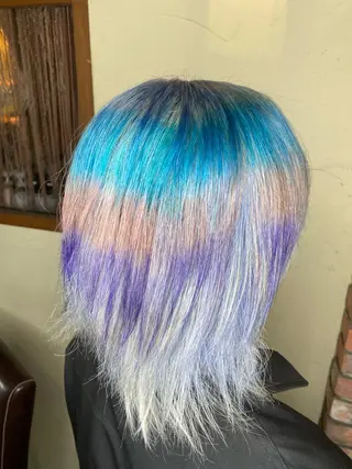 ミディアム カラー パーマ ヘアアレンジ メンズ キッズ ネイル マツエク・マツパ 🌈髪質改善・美髪矯 正・平野瀬乃🌈のヘアスタイル