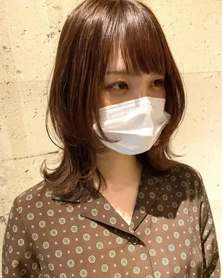 セミロング カラー ヘアアレンジ TOPSTYLIST 🇬🇧JIMMYのヘアスタイル