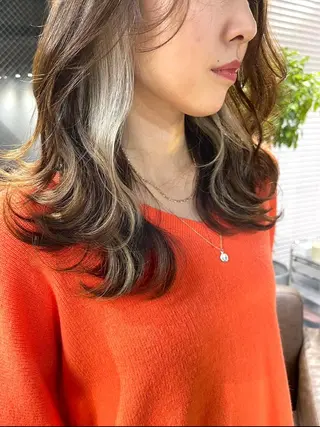 ミディアム カラー ARCANAブリーチ ダブルカラー🌟原宿のヘアスタイル
