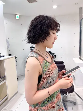 ショート パーマ 似合わせパーマ/ kazuのヘアスタイル