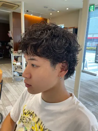 ショート パーマ メンズ パーマ/フェード🔥 佐々木波人のヘアスタイル