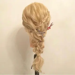 セミロング ヘアアレンジ ヘアセット/着付け 専門店☆Alludyのヘアスタイル