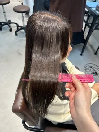 ロング カラー ninaアイドル前髪 ×透明感🎀のヘアスタイル