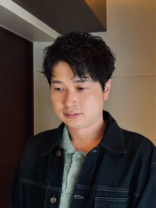 ショート パーマ メンズ メンズ特化 丸山 航輝のヘアスタイル