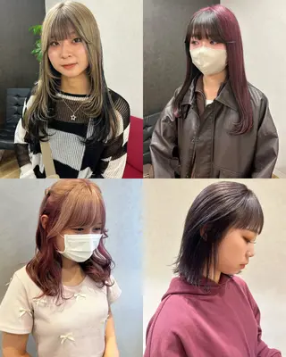 ミディアム カラー レイヤー/インナー カラー🦋ルイのヘアスタイル