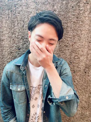 ショート カラー パーマ ヘアアレンジ メンズ ちこ .のヘアスタイル