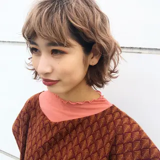 ショート ハイライト/ブリーチ /綾華のヘアスタイル