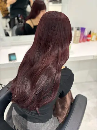 ロング カラー 流行りの透明感カラー ×縮毛矯正🤍ユウのヘアスタイル