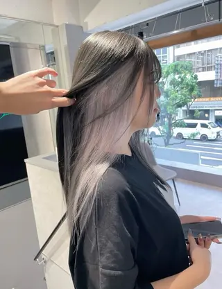 ミディアム カラー ハイトーン×似合わせ Shoseiのヘアスタイル