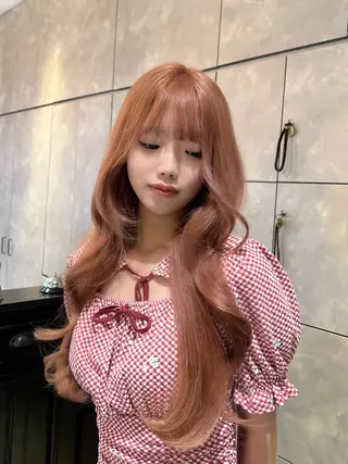 ロング カラー ヘアアレンジ 🎀ハイトーン・艶 カラー HANA🎀のヘアスタイル