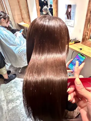 ロング カラー 髪質改善 艶髪矯正 エクステ かいり✂️のヘアスタイル