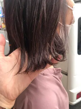 ミディアム さの あやねのヘアスタイル