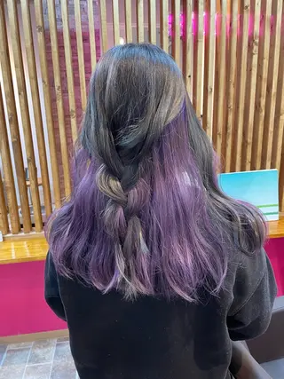 セミロング カラー YUI/ ブリーチカラー🌷のヘアスタイル