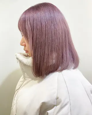 ミディアム カラー マツモト カラー/ショートボブのヘアスタイル