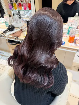 セミロング カラー 髪質改善カラー💎 オオネヨシナリのヘアスタイル