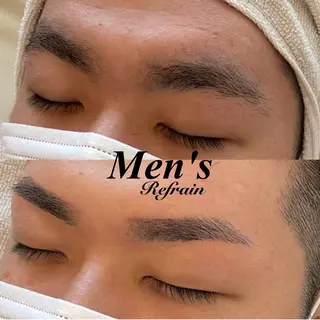 メンズ アイブロウ Refrain  ルフラン所属・Refrain ルフランのマツエク・マツパデザイン