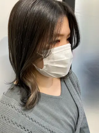 ミディアム カラー 【艶髪×韓国風】 毛流れ職人 RYOのヘアスタイル