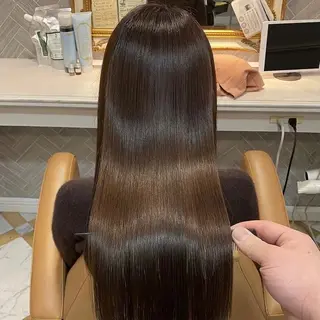 ロング 縮毛矯正・似合わせ タナカ レイヤのヘアスタイル