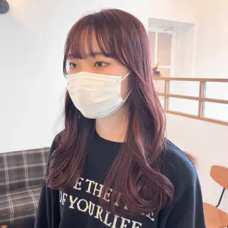 ロング カラー 伊藤ゆかり/髪質改善 /透明感カラーのヘアスタイル