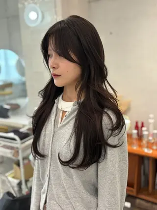 ロング 韓国レイヤー/ヘア カラー🎀ayamiのヘアスタイル