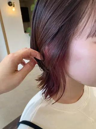 ミディアム カラー 三島 有佳里のヘアスタイル