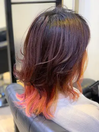 セミロング カラー 河野 有希のヘアスタイル