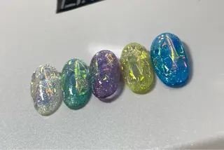 ネイル I-nailロング /ワンホン/キラキラのネイルデザイン