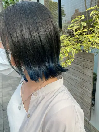 ミディアム カラー 髪質改善 大内翔太のヘアスタイル