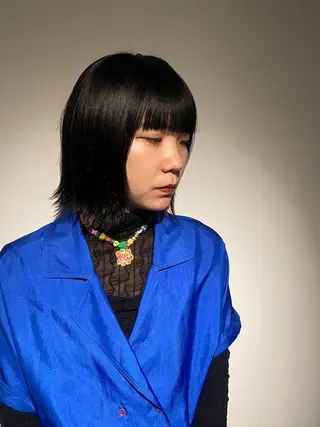 ミディアム カラー stylist トモヤのヘアスタイル