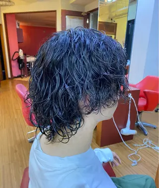 セミロング パーマ メンズ メンズ特化 岸本 阪急六甲サロンドロイのヘアスタイル