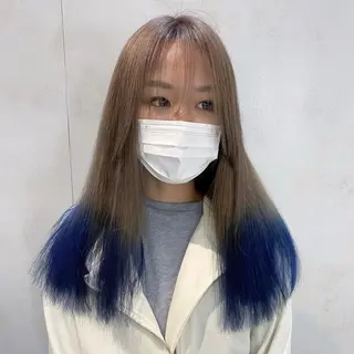 ロング カラー DEAN ISLA 大人レイヤーカットのヘアスタイル
