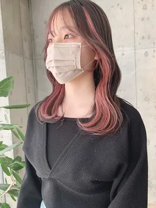 ロング カラー なかの たくみのヘアスタイル