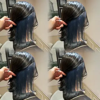 ミディアム カラー 🦋REISA🦋 エクステ×ハイトーンのヘアスタイル