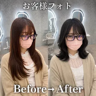 ミディアム ヘアアレンジ 大宮落ちる黒染め🖤 レイヤー特化しょうまのヘアスタイル