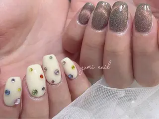 ネイル 𝐲𝐮𝐦𝐢🎀 長さ出しデザイン専門のネイルデザイン