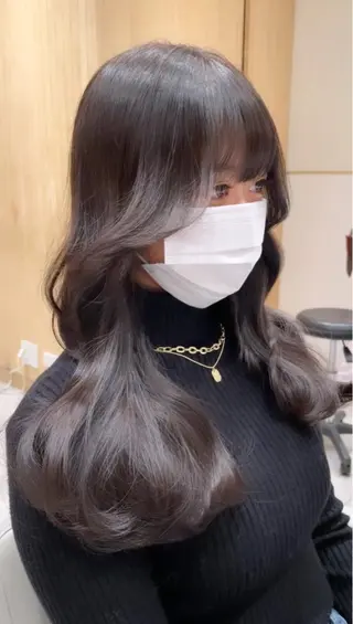 ロング カラー ヘアアレンジ 🤎小顔レイヤー /ベージュ🤎友香のヘアスタイル