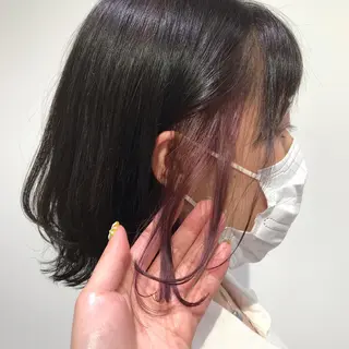 ミディアム カラー 【暖色カラー特化】 中山由梨のヘアスタイル