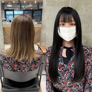 ロング カラー ヘアアレンジ TATSUYA アートディレクターのヘアスタイル