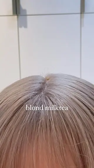 セミロング カラー ヘアアレンジ 🫧柔色/トレンド カラー/川辺晴加のヘアスタイル