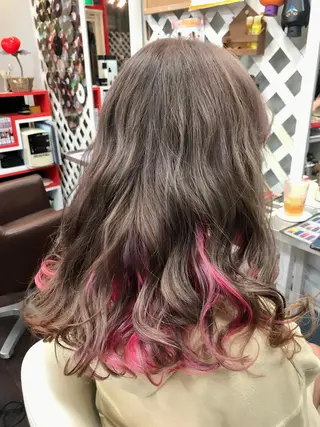 ロング カラー 岩谷/ブリーチ 🪽透明感カラーのヘアスタイル