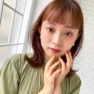 ミディアム レイヤー/艶カラー /パーマ💚千琴のヘアスタイル