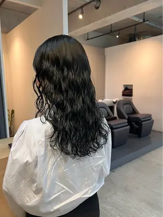 セミロング 🌿朝5分でお洒落 パーマスタイル🌿のヘアスタイル