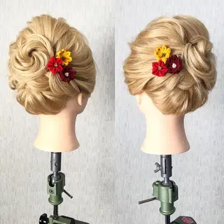 ヘアアレンジ ツノガイ エリのヘアスタイル