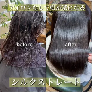 セミロング 福岡口コミNo1🎀 コテ巻き風パーマ専門のヘアスタイル