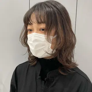 ミディアム 狩野 羅夢のヘアスタイル