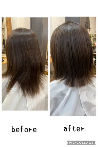 ミディアム ひばり美容室カット 石井　里佳のヘアスタイル